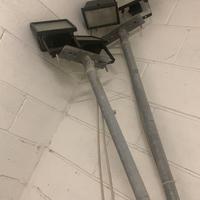 FARI LUCE con PALO e CAVI 2 pz  per concerti usati