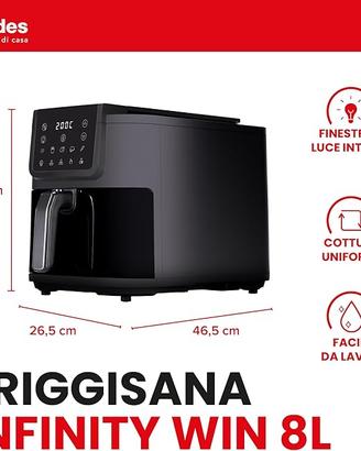 Friggitrice ad aria 8 Litri Nuova