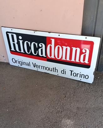 insegna smaltata ricca donna 60