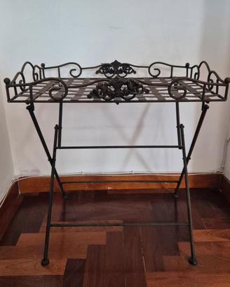 Tavolino in ferro battuto pieghevole – Vintage