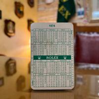 Calendario Rolex Card Vintage 1974-1975