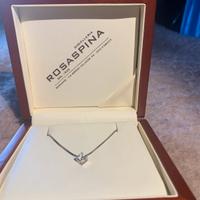 Collier in oro bianco con diamante