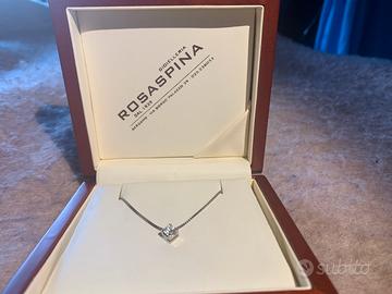 Collier in oro bianco con diamante