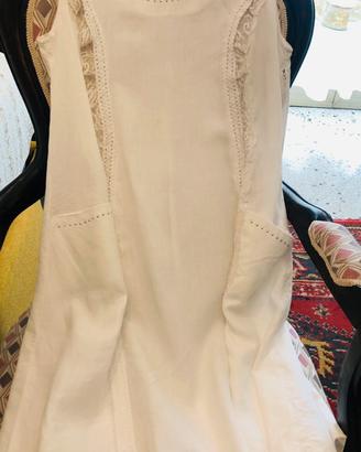 Vestito bianco di lino