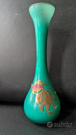 Vaso Soliflore Art Nouveau - Vetro Opalino Verde