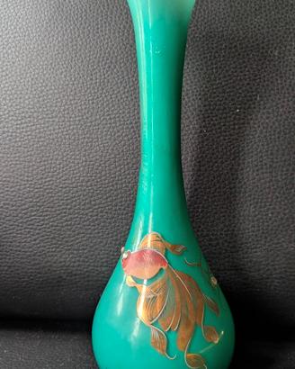 Vaso Soliflore Art Nouveau - Vetro Opalino Verde