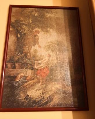 Puzzle da 1500 pz +500 pz con cornice e vetro