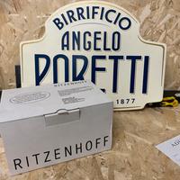 Insegna Birreficio poretti più bicchieri nuovi