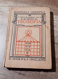 libro raro - elementi di teosofia 1924