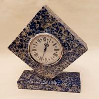 Orologio da tavolo pietra sodalite blu romboidale