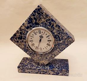 Orologio da tavolo pietra sodalite blu romboidale