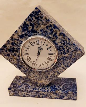 Orologio da tavolo pietra sodalite blu romboidale