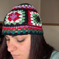 Cappello uncinetto cotone multicolor