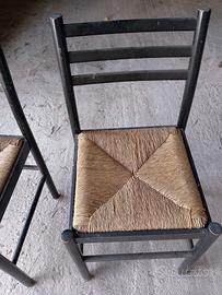 4 sedie + specchio retrò + mensole