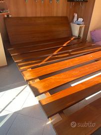 Letto matrimoniale in legno massello teak