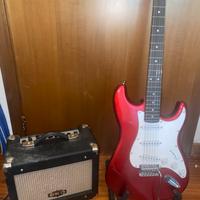 Chitarra elettrica Eko+amplificatore+portachitarra