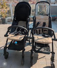2 Passeggini Bumprider gemellari rosa