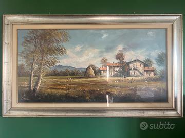 Quadro con cornice - scena di campagna