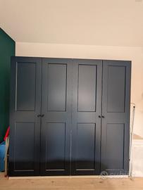 IKEA PAX/GRIMO Guardaroba Bianco/Blu Navy