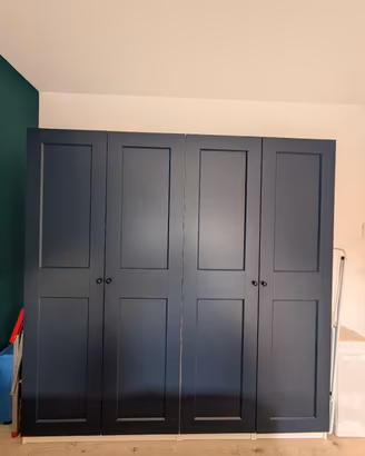 IKEA PAX/GRIMO Guardaroba Bianco/Blu Navy