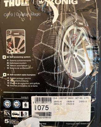 Catene da Neve König / Thule CG-9 Gruppo 075 NUOVE