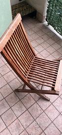 Sedia in legno da esterno