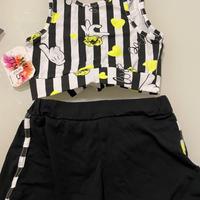 Completo maglia e pantaloncino abbinato bambina