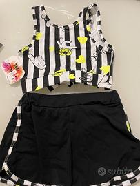 Completo maglia e pantaloncino abbinato bambina