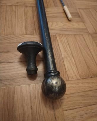Coppia di aste per tende – finitura ottone spazzol