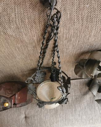 lampadari in ferro battuto 