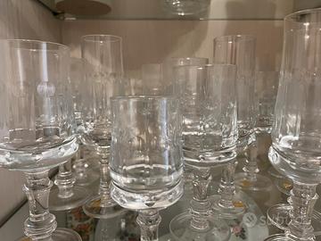Set 46 bicchieri cristallo + Caraffa vintage