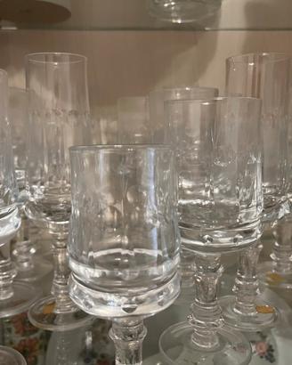 Set 46 bicchieri cristallo + Caraffa vintage