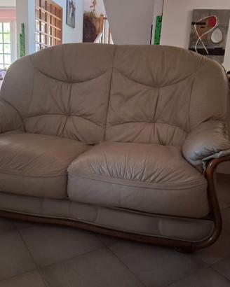 Coppia di divani in pelle