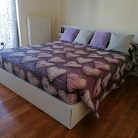 LETTO MATRIMONIALE CON CASSETTI E MATERASSO