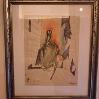 Piero Ruggeri quadro tecnica mista anni 70