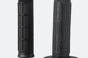 Coppia manopole pro-taper nere half waffle mx