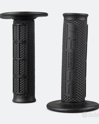 Coppia manopole pro-taper nere half waffle mx
