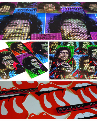 Adesivi prismatici anni 70 - 80 Pop culture arte