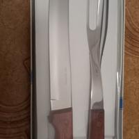 AMC forchettone e coltello lama liscia, nuovo