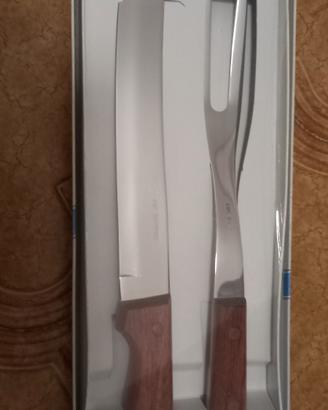 AMC forchettone e coltello lama liscia, nuovo