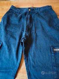 Pantaloni NAPAPIJRI cotone blu vintage T. 40