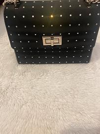 Borsa primadonna nera con strass