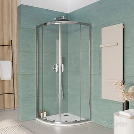 BOX DOCCIA 80x80 CM H.185 SEMICIRCOLARE NUOVO