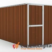 Deposito attrezzi giardino 175x307 legno scuro