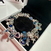 Bracciale moments Pandora con chiusura blu