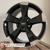 4 cerchi in lega 18 New Rotor Audi RS Black diam.