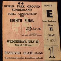 BIGLIETTI ITALIA COPPA RIMET MONDIALI 1966