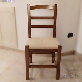  3 sedie Ciamaglia in legno massello Rovere