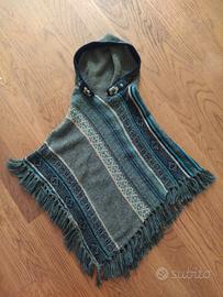 Mantella poncho bimba lana