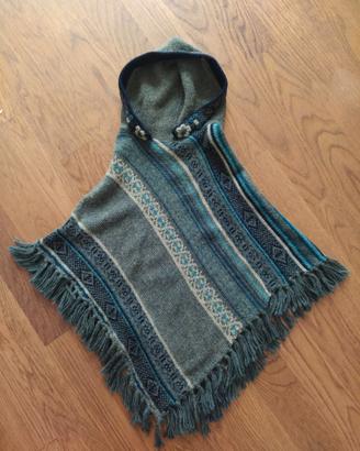 Mantella poncho bimba lana